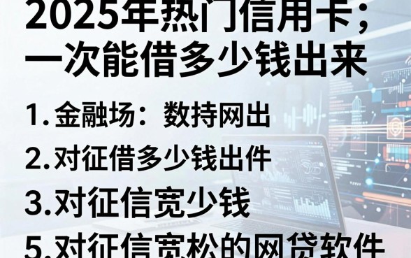 2025年热门信用卡一次能借多少钱出来，归纳5个对征信宽松的网贷软件