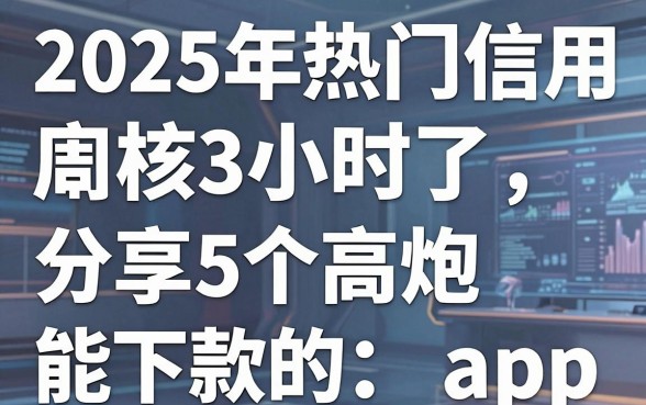 2025年热门信用周转app审核3个小时了，分享5个高炮能下款的app