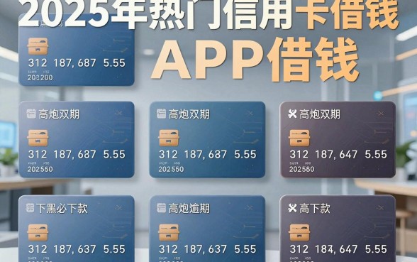 2025年热门信用卡借钱和APP借钱，整合五个高炮双黑逾期必下款口子