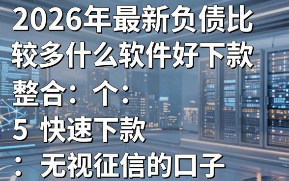 2026年最新负债比较多什么软件好下款,整合5个快速下款无视征信的口子