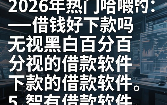 2026年热门哈啰借钱好下款吗，整理5个无视黑白百分百下款的借款软件
