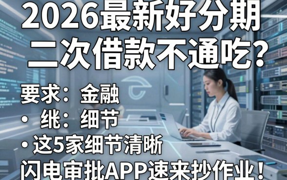 2026最新好分期二次借款不通吃？这5家闪电审批APP速来抄作业！