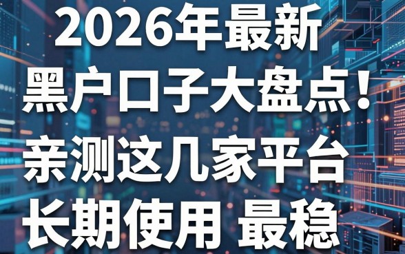 2026年最新黑户口子大盘点！亲测这几家平台长期使用最稳