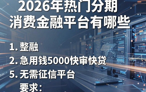 2026年热门分期消费金融平台有哪些,整合5个急用钱5000快审快贷无需征信平台