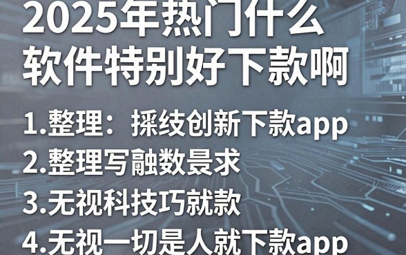 2025年热门什么软件特别好下款啊,整理五个无视一切是人就下款app