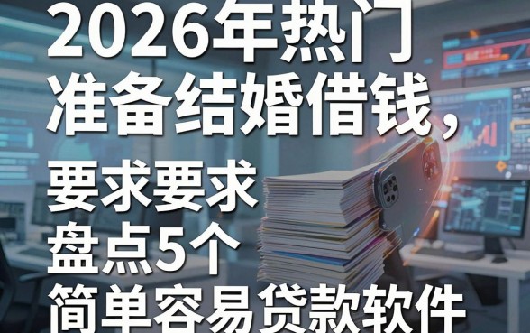 2026年热门准备结婚借钱,盘点5个简单容易贷款软件