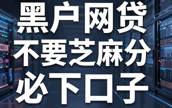 黑户网贷不要芝麻分必下口子,这几家平台秒批到账!