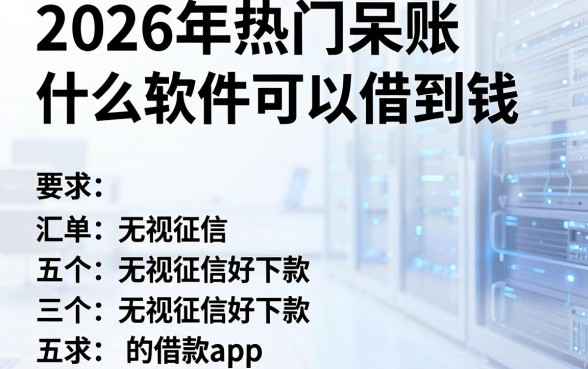 2026年热门呆账什么软件可以借到钱,汇总五个无视征信好下款的借款app