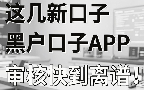 无视黑白，这几家新口子黑户口子APP审核快到离谱！