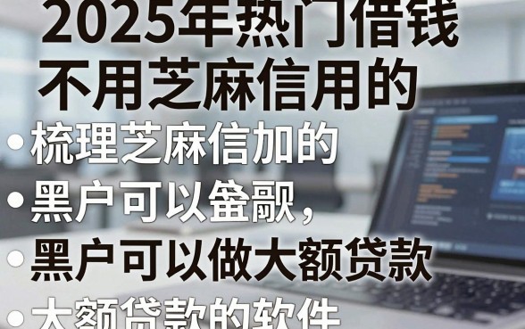 2025年热门借钱不用芝麻信用的，梳理五个黑户可以做大额贷款软件