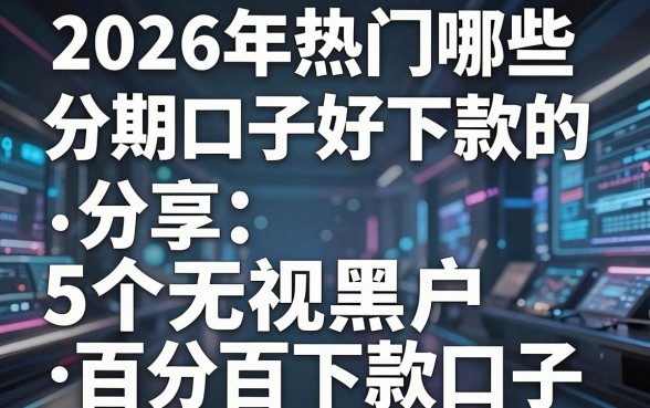 2026年热门哪些分期口子好下款的，分享5个无视黑户百分百下款口子