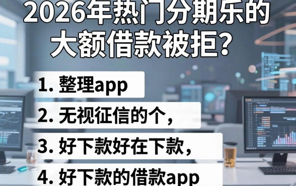 2026年热门分期乐的大额借款被拒，整理五个无视征信好下款的借款app