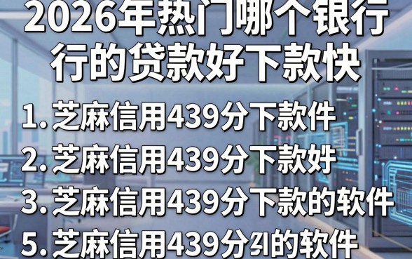 2026年热门哪个银行的贷款好下款快，总结五个芝麻信用439分下款的软件