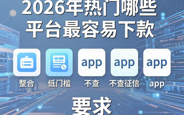 2026年热门哪些平台最容易下款,整合五个低门槛不查征信的app