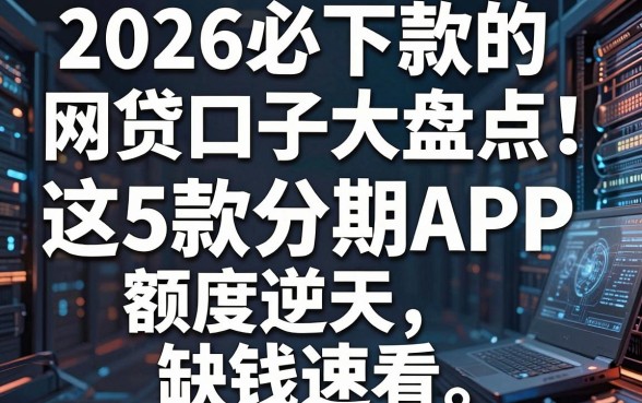 2026必下款的网贷口子大盘点！这5款分期APP额度逆天，缺钱速看