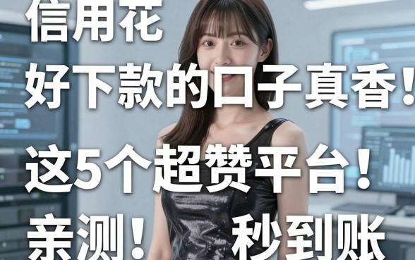 信用花、好下款的口子真香!这5个超赞平台亲测秒到账