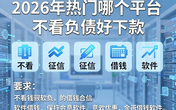 2026年热门哪个平台不看负债好下款,整合五个不看征信的借钱软件