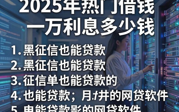 2025年热门借钱一万利息多少钱，整理5个黑征信也能贷款的网贷软件