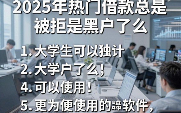 2025年热门借款总是被拒是黑户了么,概括5个大学生可以使用的软件