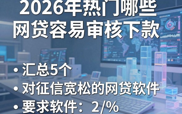 2026年热门哪些网贷容易审核下款，汇总5个对征信宽松的网贷软件