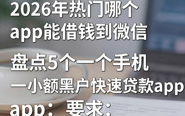 2026年热门哪个app能借钱到微信，盘点5个手机小额黑户快速贷款app