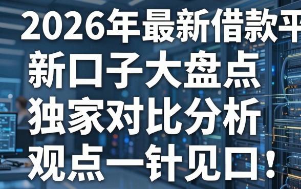 2026年最新借款平台新口子大盘点，独家对比分析，观点一针见血！