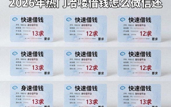 2026年热门哈喽借钱怎么微信还,盘点五个手机和身份证快速借钱平台