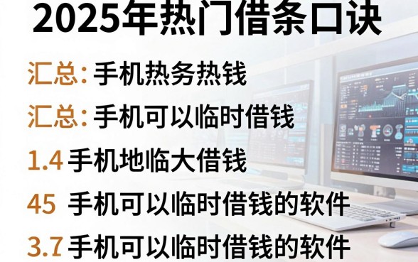 2025年热门借条口诀,汇总五个手机可以临时借钱的软件