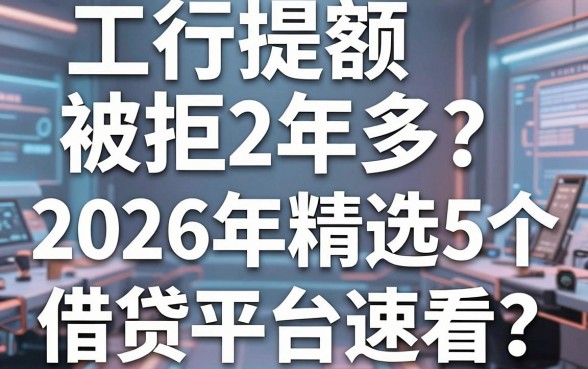 工行提额被拒2年多？2026年精选5个值得信赖的借贷平台速看