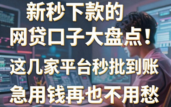 新秒下款的网贷口子大盘点！这几家平台秒批到账，急用钱再也不用愁