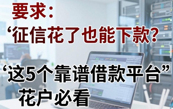 征信花了也能下款?这5个靠谱借款平台,花户必看!