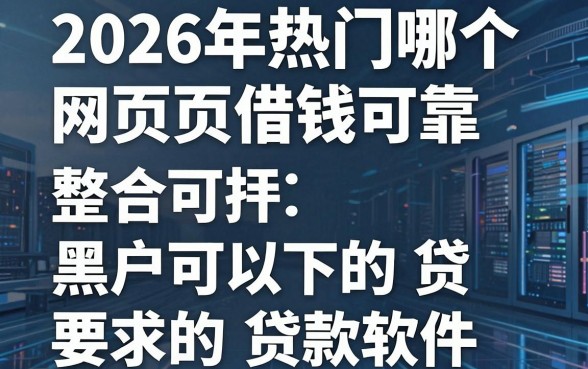 2026年热门哪个网页借钱可靠,整合五个黑户可以下的贷款软件