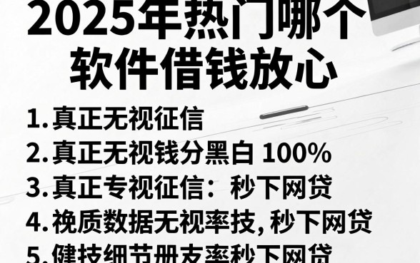 2025年热门哪个软件借钱放心，整合五个真正无视征信黑白100%秒下网贷
