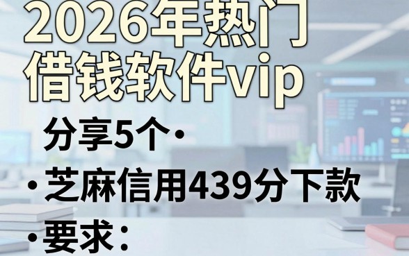 2026年热门借钱软件vip,分享5个芝麻信用439分下款的平台