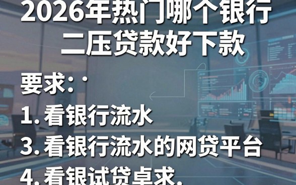 2026年热门哪个银行二压贷款好下款,分享5个看银行流水的网贷平台