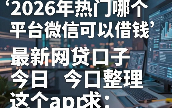 2026年热门哪个平台微信可以借钱,整合5个最新网贷口子今日整理这五个app