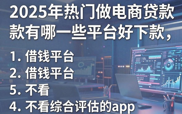 2025年热门做电商贷款有哪一些平台好下款,概括5个借钱平台不看综合评估的app