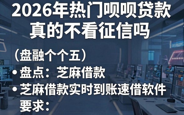 2026年热门呗呗贷款真的不看征信吗,盘点五个芝麻借款实时到账速借软件