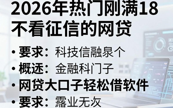 2026年热门刚满18不看征信的网贷，概括五个网贷大口子轻松借软件