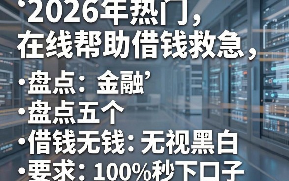 2026年热门在线帮助借钱救急,盘点五个借钱无视黑白100%秒下口子