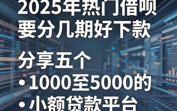 2025年热门借呗要分几期好下款,分享五个1000至5000的小额贷款平台