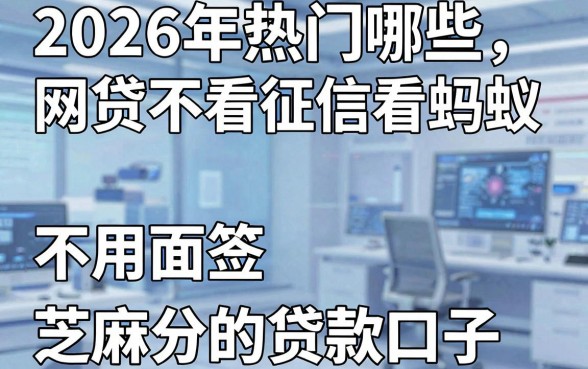 2026年热门哪些网贷不看征信看蚂蚁,概括五个不用面签和芝麻分的贷款口子