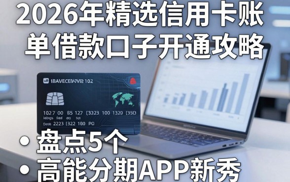 2026年精选信用卡账单借款口子开通攻略,盘点5个高能分期APP新秀!