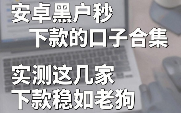 安卓黑户秒下款的口子合集，实测这几家下款稳如老狗！