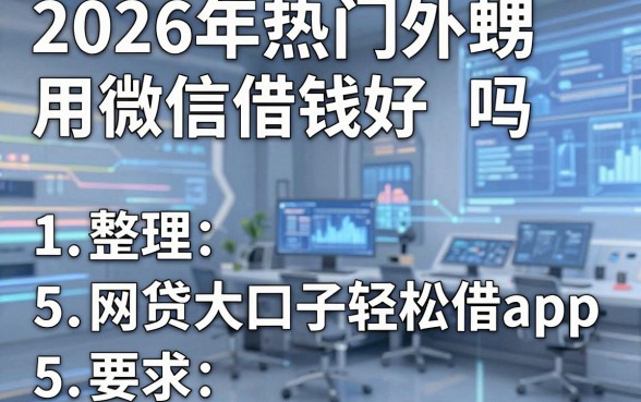 2026年热门外甥用微信借钱好吗,整理5个网贷大口子轻松借app