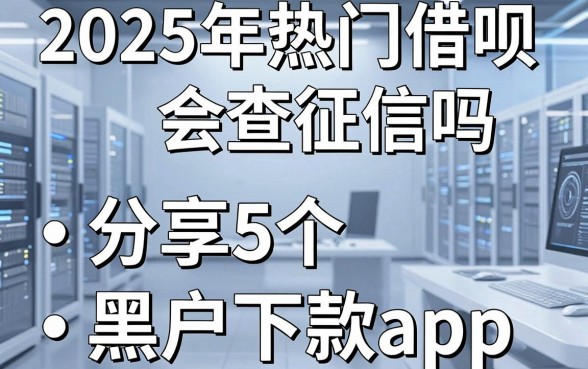 2025年热门借呗会查征信吗,分享5个黑户下款app