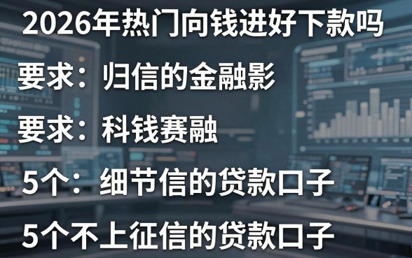 2026年热门向钱进好下款吗，归纳5个不上征信的贷款口子