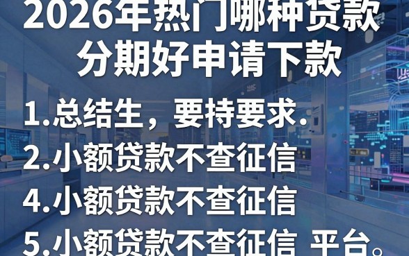 2026年热门哪种贷款分期好申请下款,总结5个小额贷款不查征信的平台