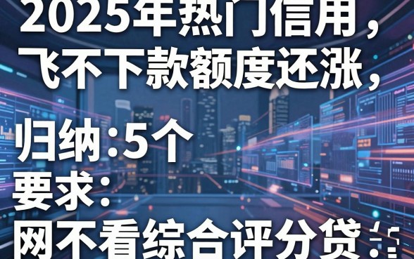 2025年热门信用飞不下款额度还涨，归纳5个不看综合评分的网贷