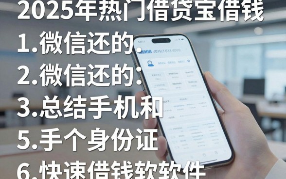 2025年热门借贷宝借钱 微信还的，总结5个手机和身份证快速借钱软件